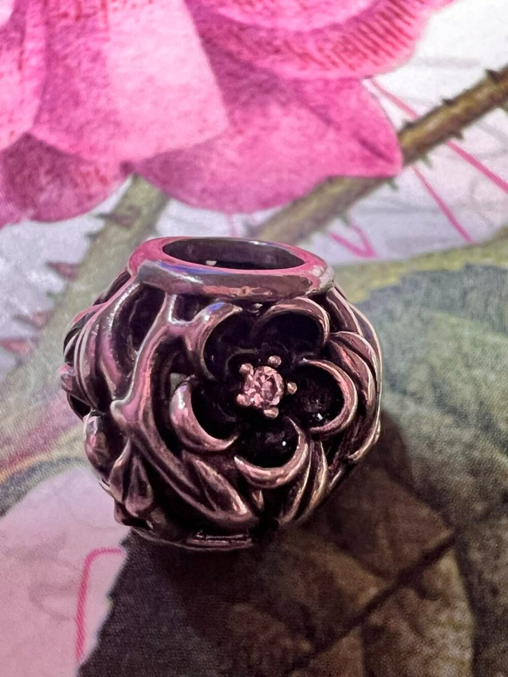 Authentic Pandora Mystic Floral Charm #791409CZ